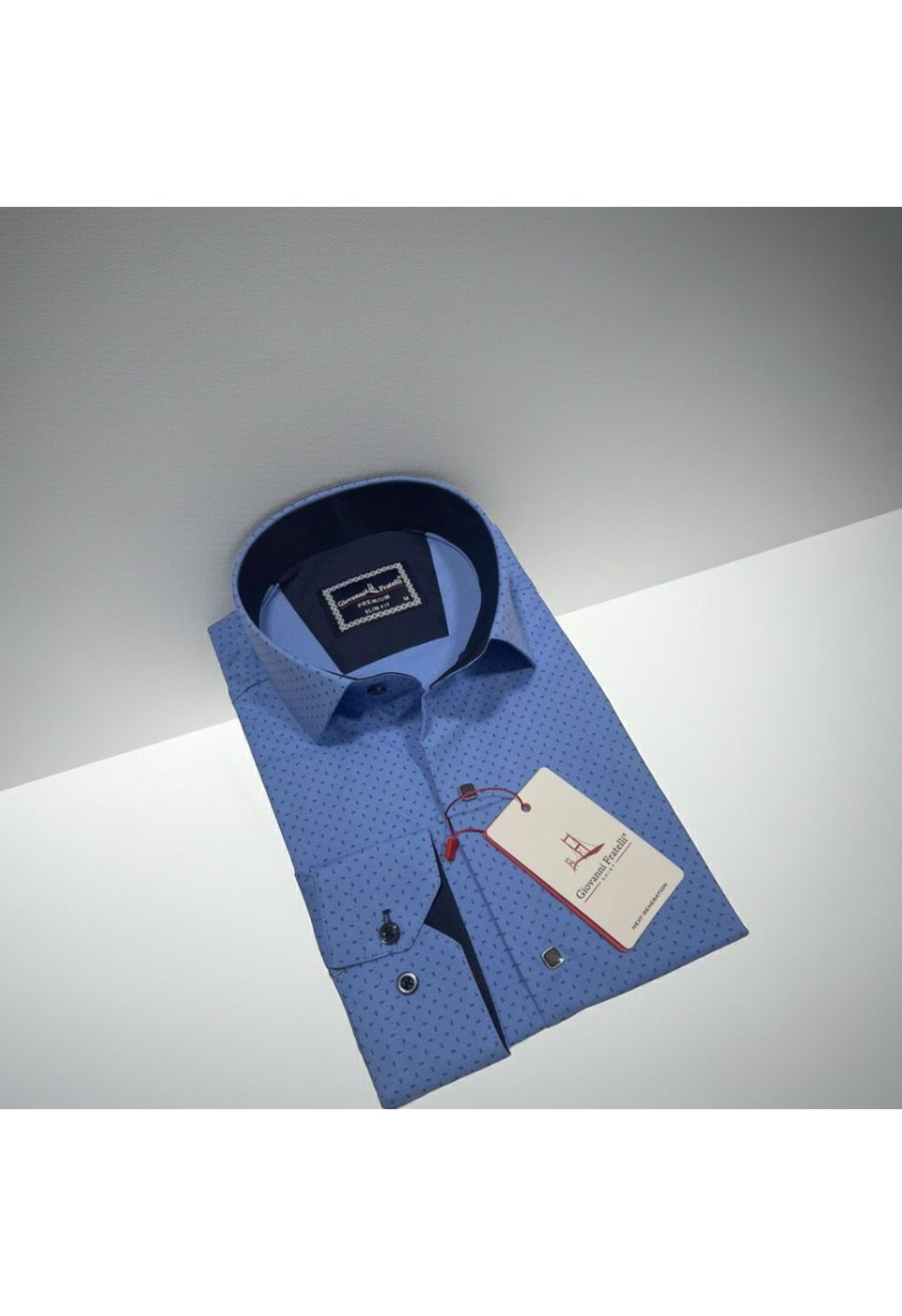 Slim Fit Uzun Kol Desenli Erkek Gömlek 3GMK312451002 - Giovanni Fratelli