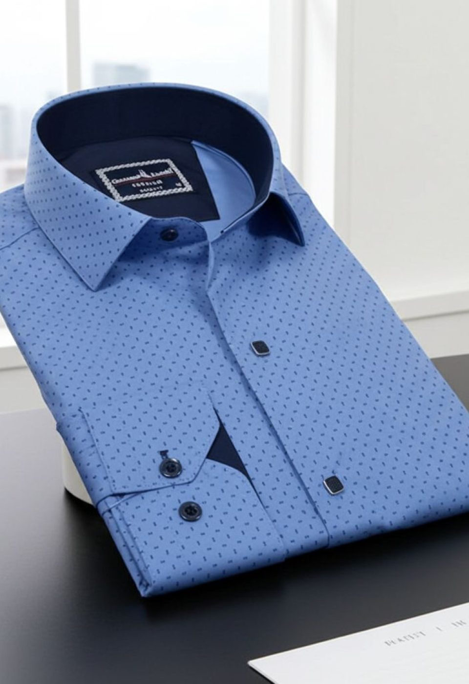 Slim Fit Uzun Kol Desenli Erkek Gömlek 3GMK312451002 - Giovanni Fratelli