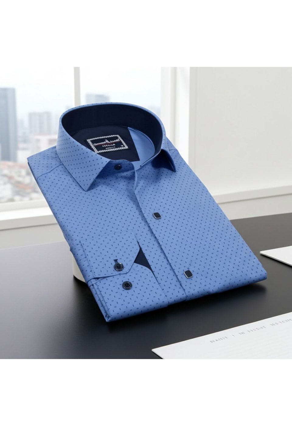 Slim Fit Uzun Kol Desenli Erkek Gömlek 3GMK312451002 - Giovanni Fratelli