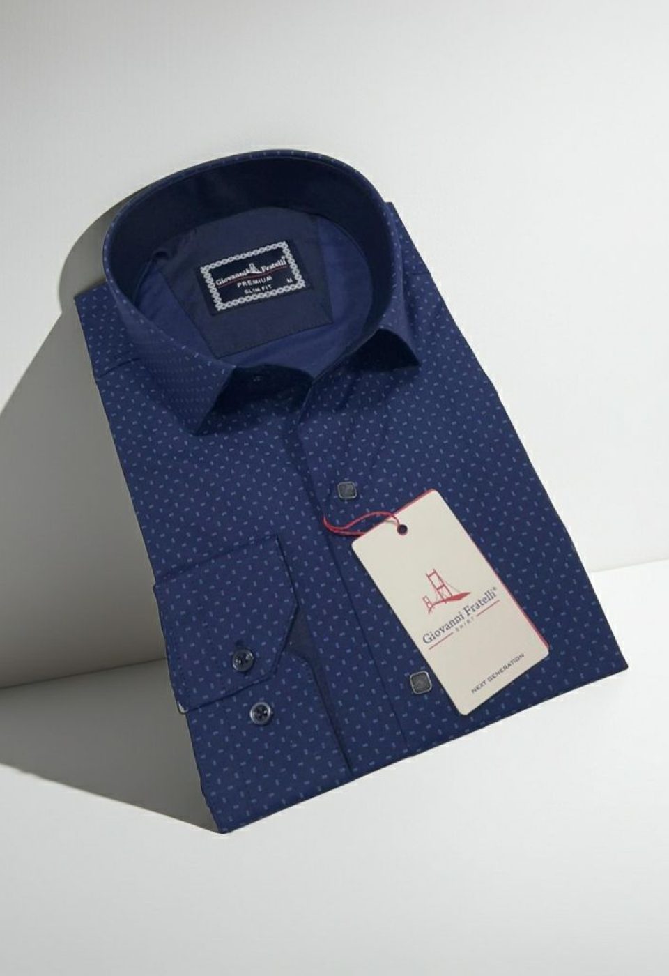 Slim Fit Uzun Kol Desenli Erkek Gömlek 3GMK312451003