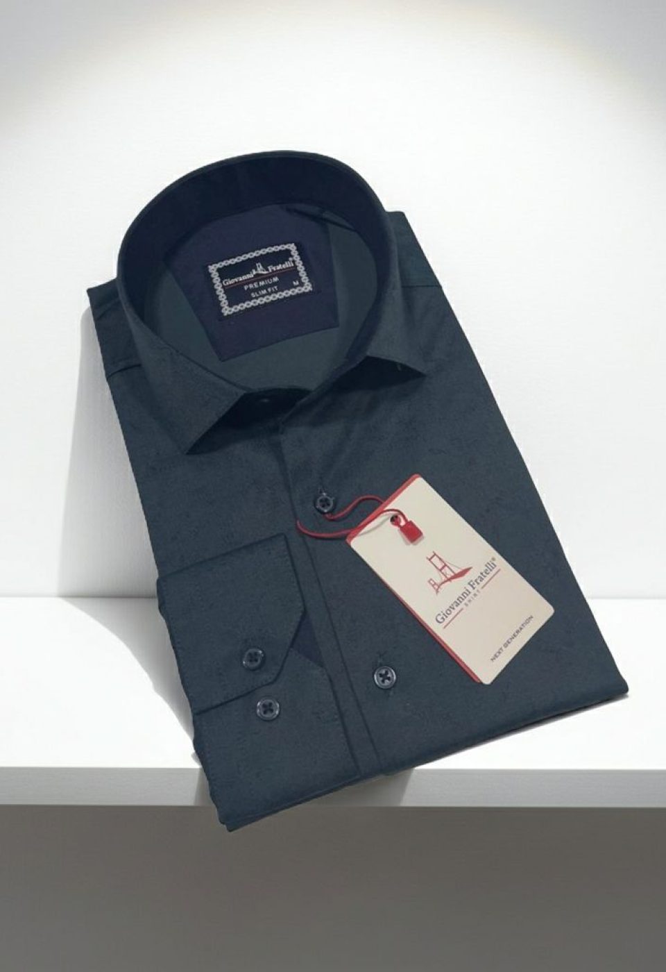 Slim Fit Uzun Kol Desenli Saten Gömlek 3GMK312456003