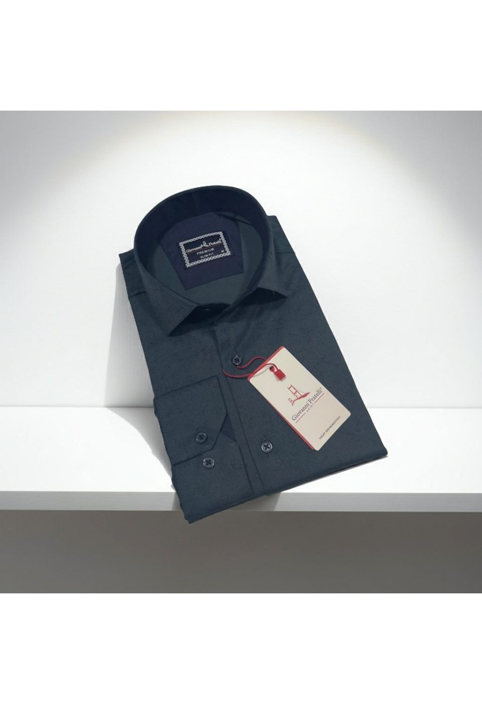 Slim Fit Uzun Kol Desenli Saten Gömlek 3GMK312456003 - Giovanni Fratelli