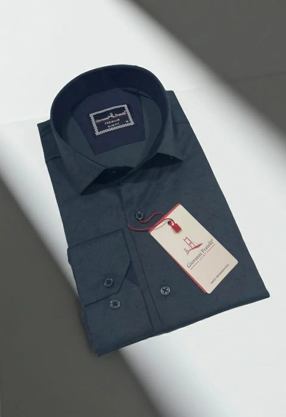 Slim Fit Uzun Kol Desenli Saten Gömlek 3GMK312456003