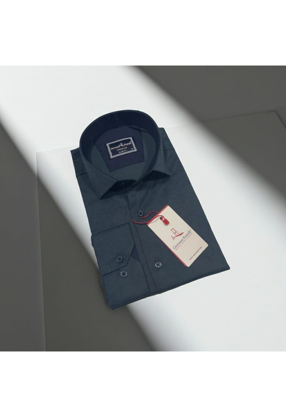 Slim Fit Uzun Kol Desenli Saten Gömlek 3GMK312456003 - Giovanni Fratelli