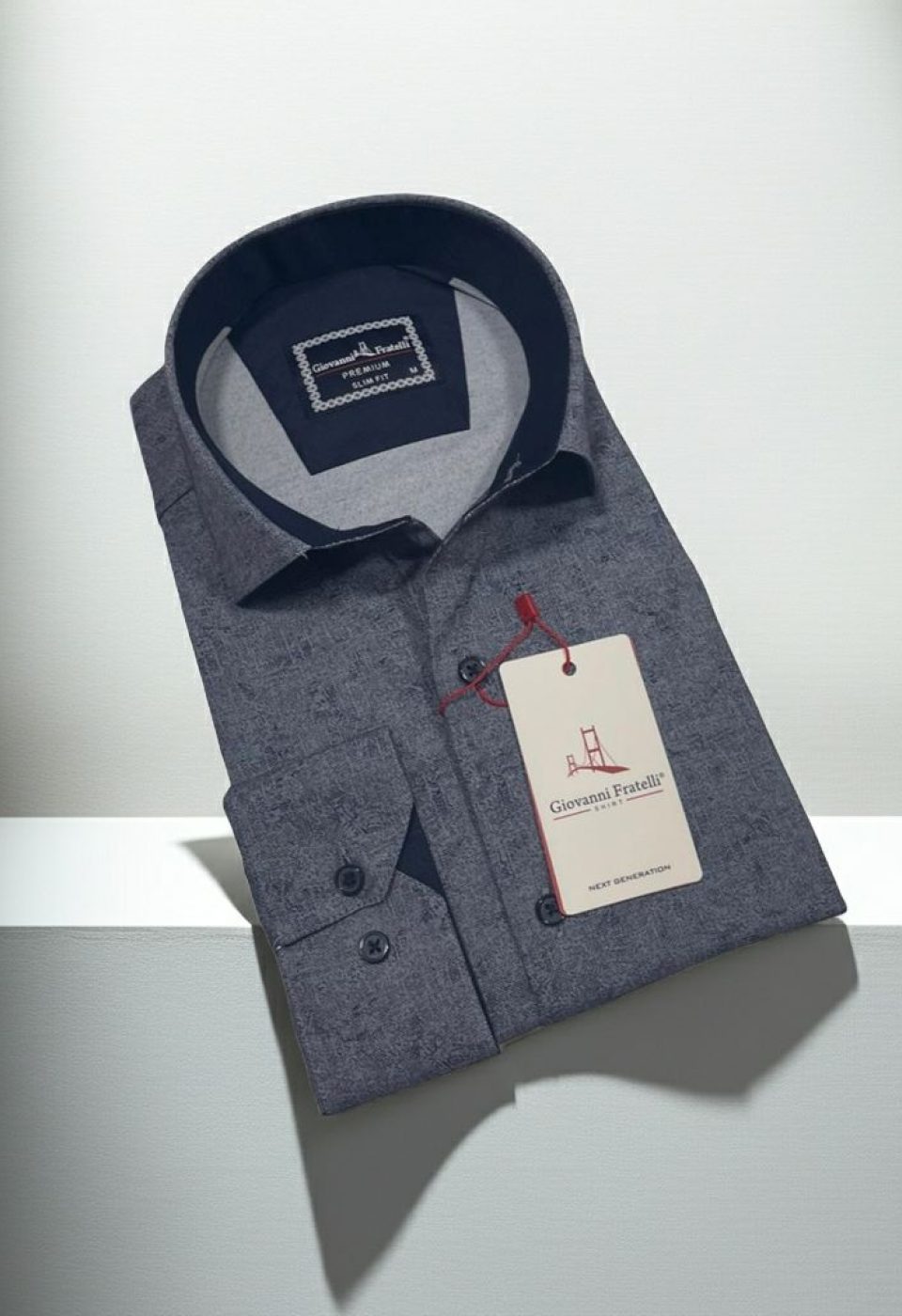 Slim Fit Uzun Kol Desenli Saten Gömlek 3GMK312456004 Slim Fit Uzun Kol Desenli Saten Gömlek 3GMK312456004