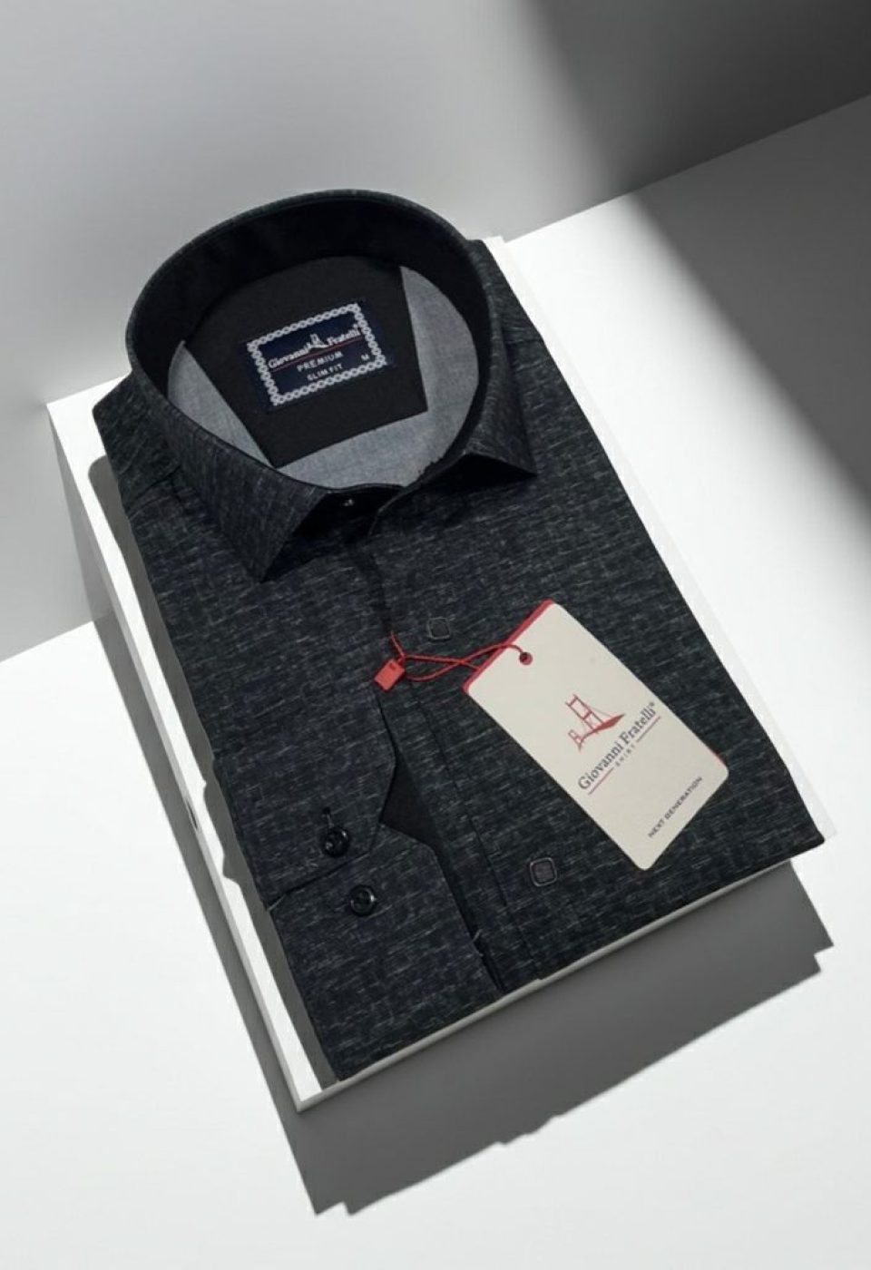 Slim Fit Uzun Kol Desenli Erkek Gömlek 3GMK312461002