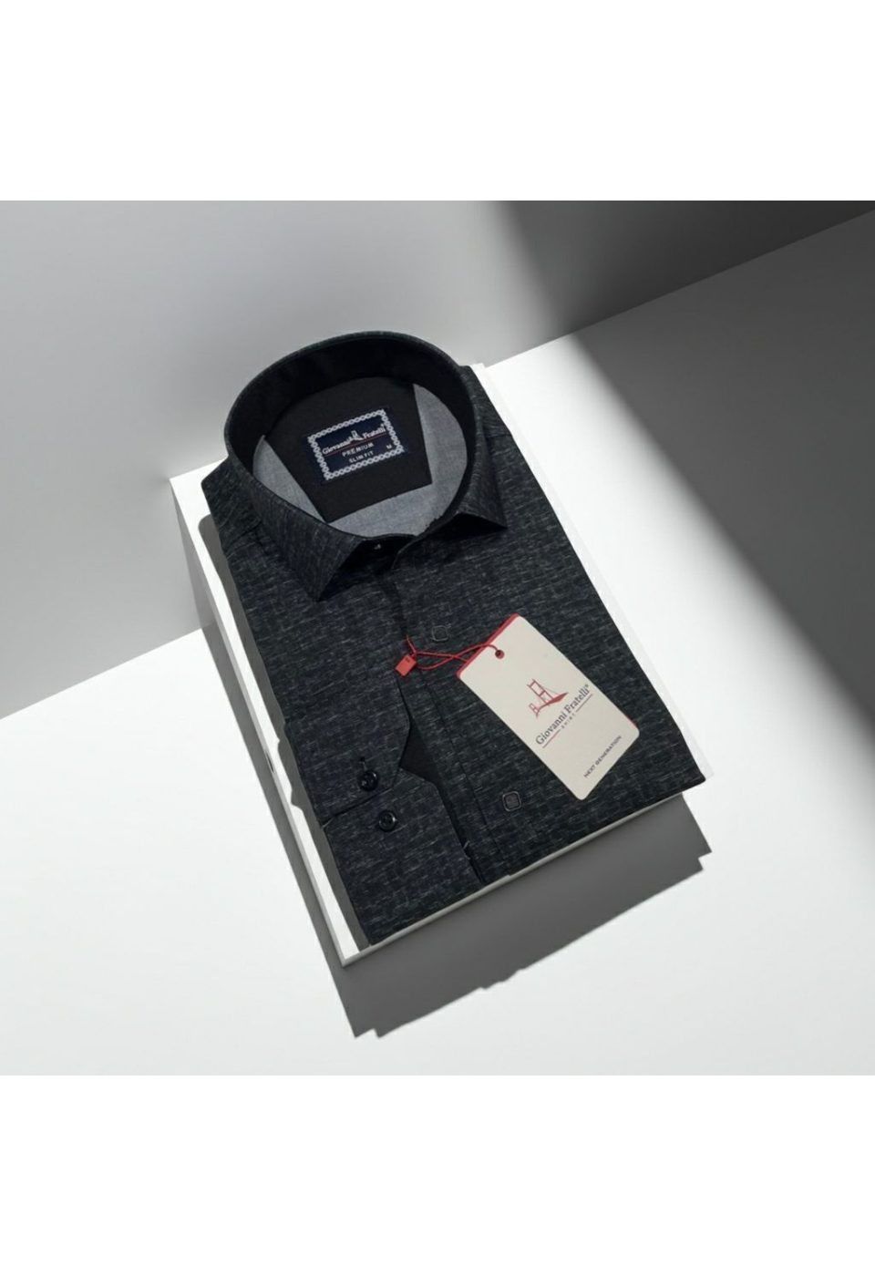 Slim Fit Uzun Kol Desenli Erkek Gömlek 3GMK312461002 - Giovanni Fratelli