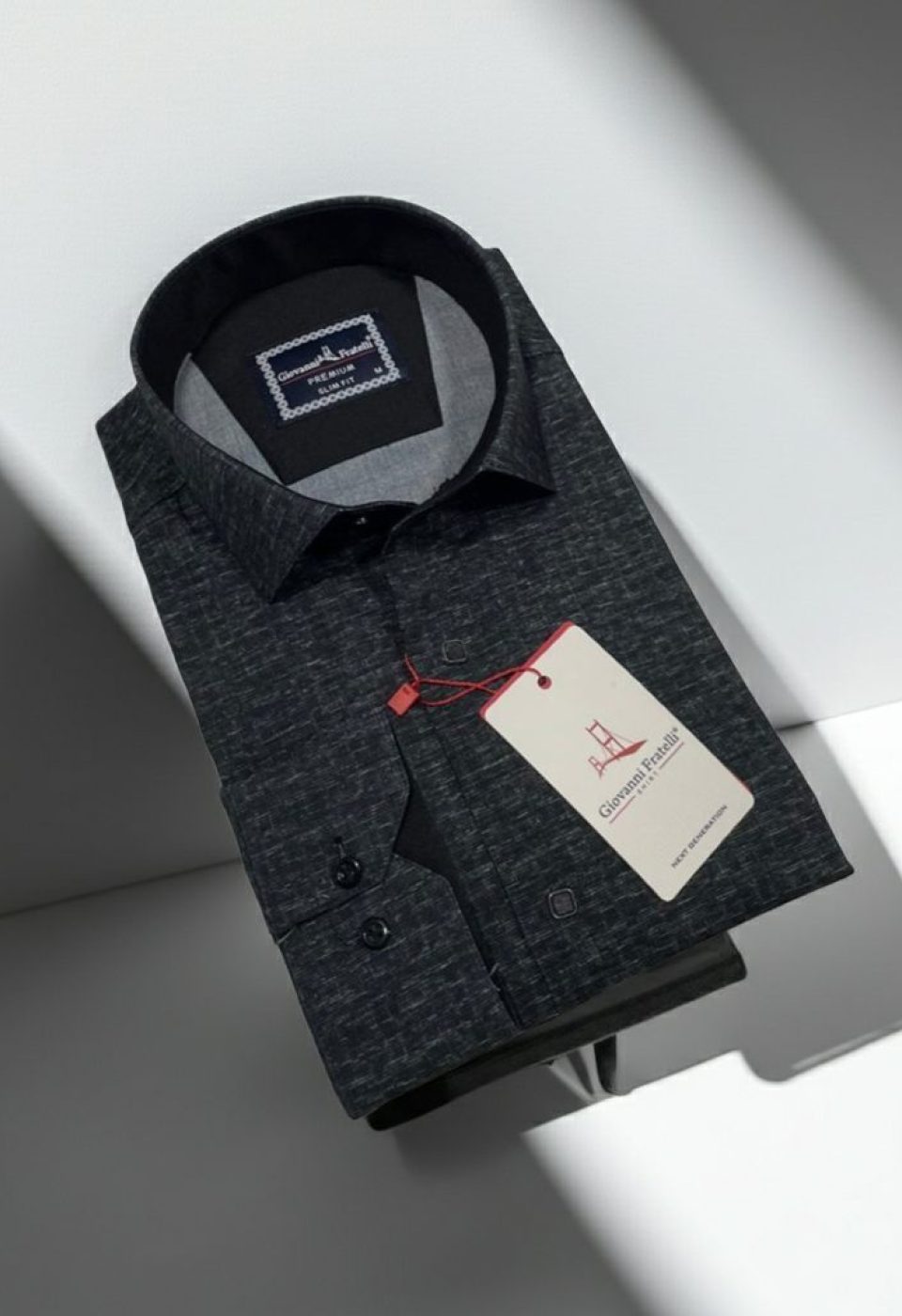 Slim Fit Uzun Kol Desenli Erkek Gömlek 3GMK312461002