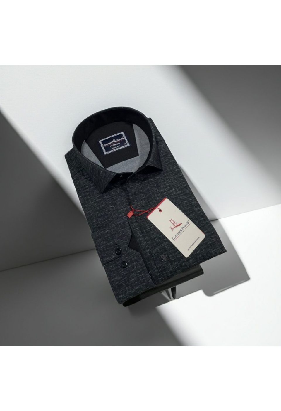 Slim Fit Uzun Kol Desenli Erkek Gömlek 3GMK312461002 - Giovanni Fratelli