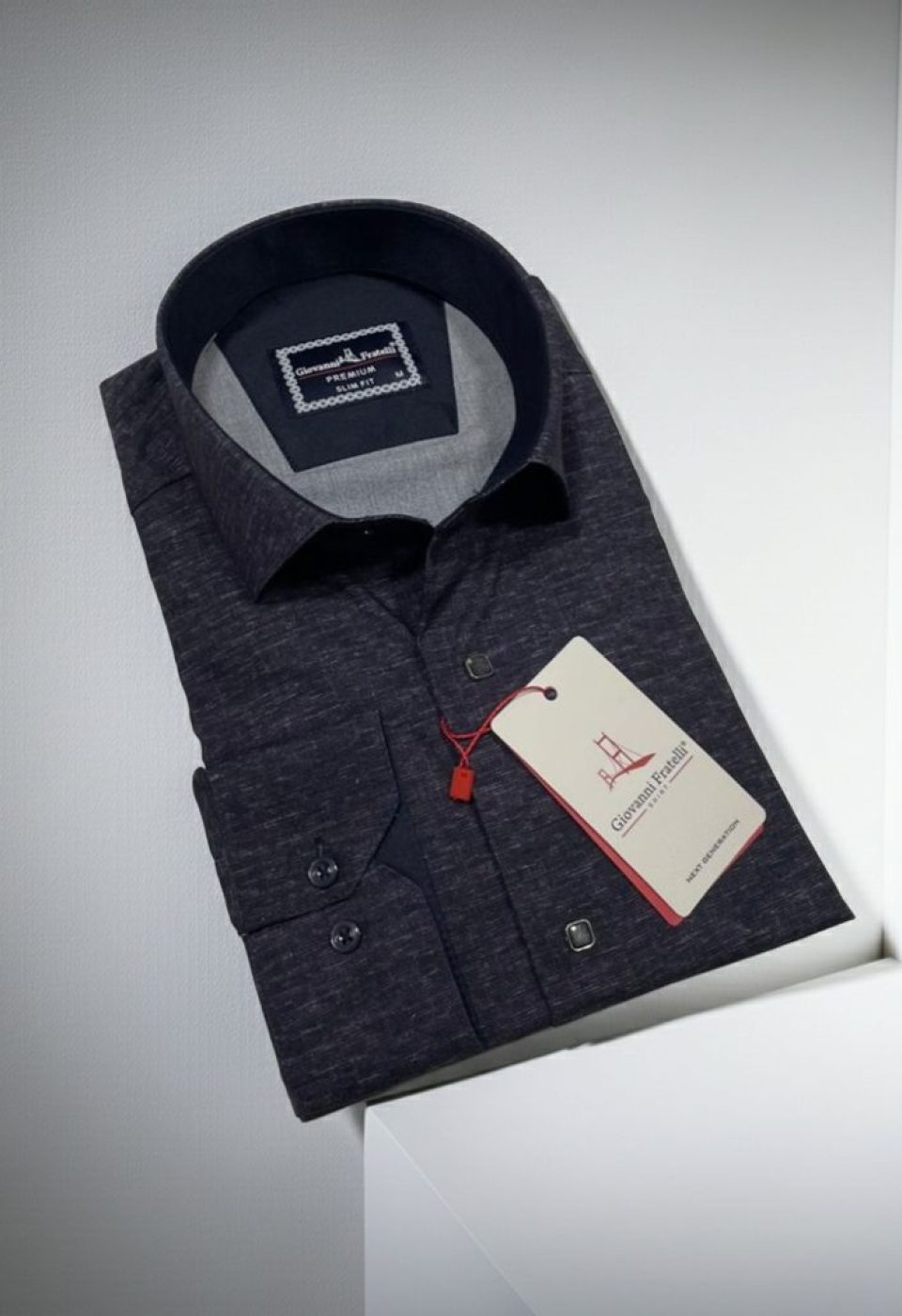 Slim Fit Uzun Kol Desenli Erkek Gömlek 3GMK312461004 - Giovanni Fratelli
