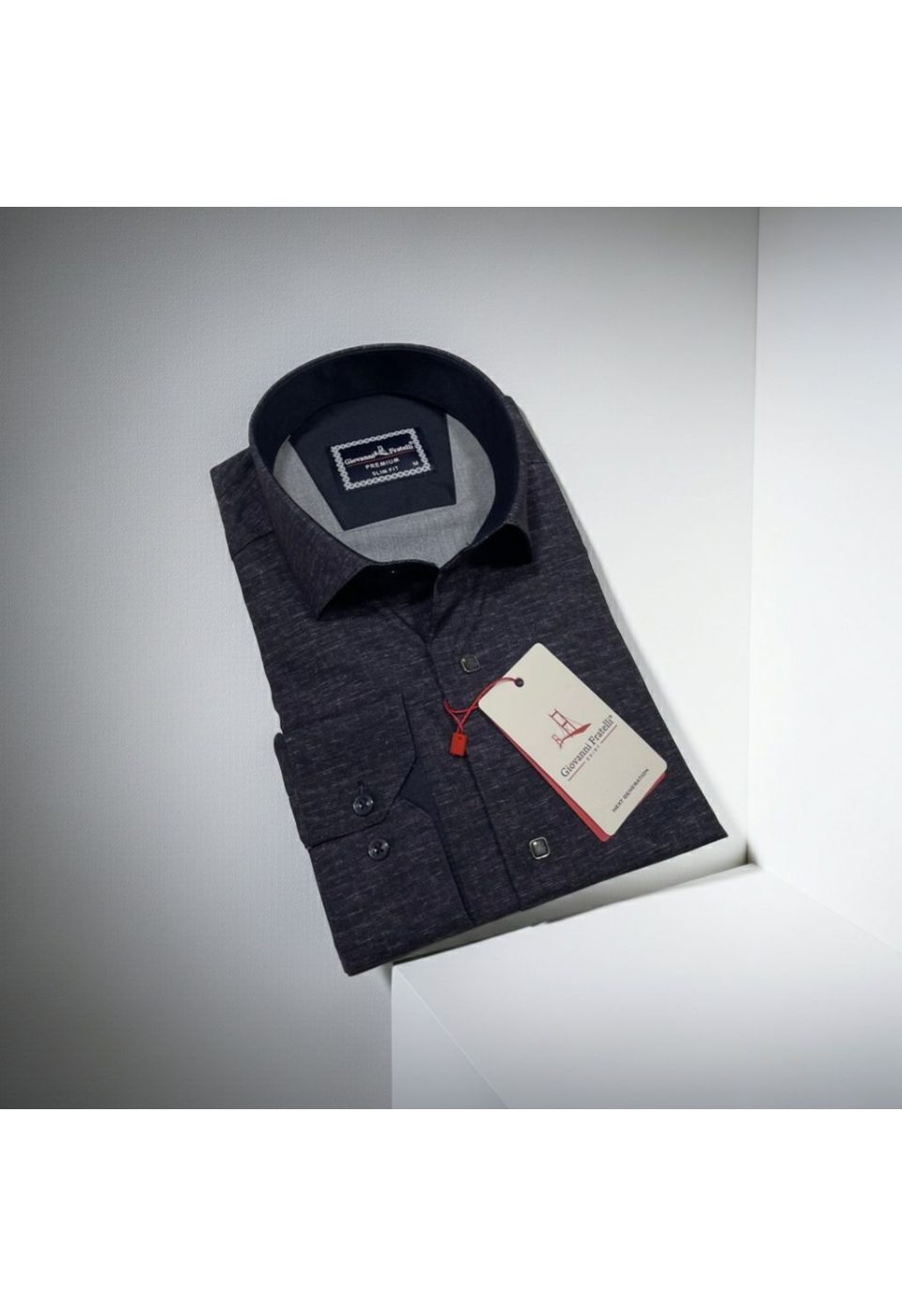 Slim Fit Uzun Kol Desenli Erkek Gömlek 3GMK312461004 - Giovanni Fratelli