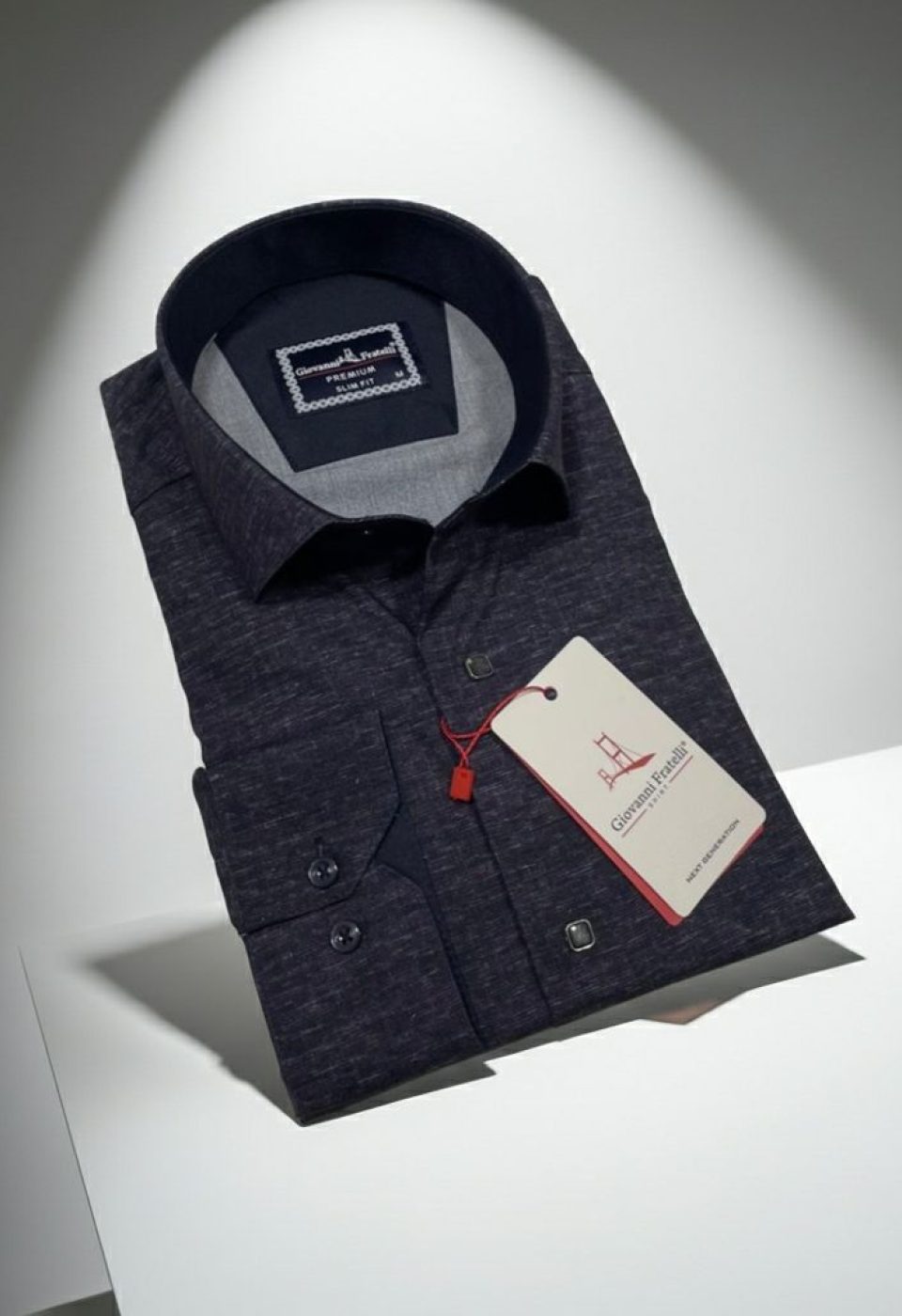 Slim Fit Uzun Kol Desenli Erkek Gömlek 3GMK312461004