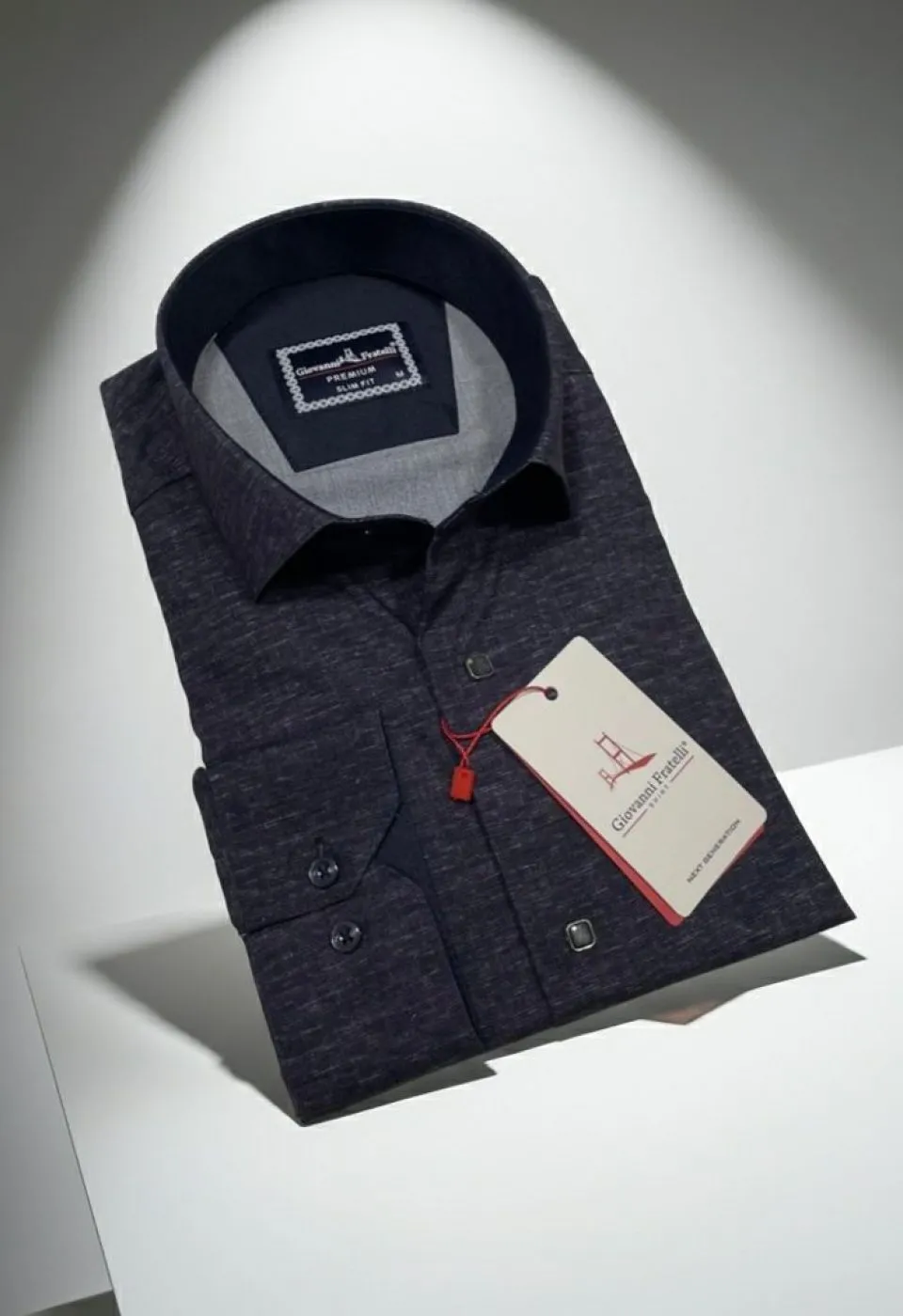 Slim Fit Uzun Kol Desenli Erkek Gömlek 3GMK312461004