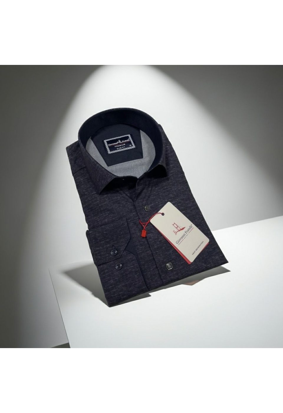 Slim Fit Uzun Kol Desenli Erkek Gömlek 3GMK312461004 - Giovanni Fratelli