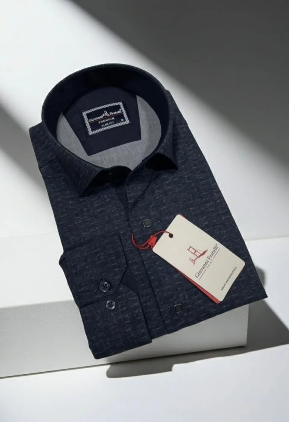 Slim Fit Uzun Kol Desenli Erkek Gömlek 3GMK312461006