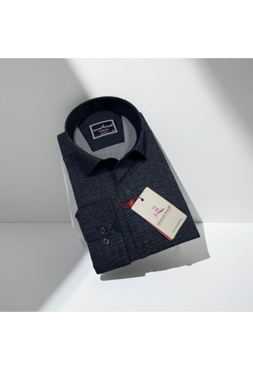 Slim Fit Uzun Kol Desenli Erkek Gömlek 3GMK312461006 - Giovanni Fratelli