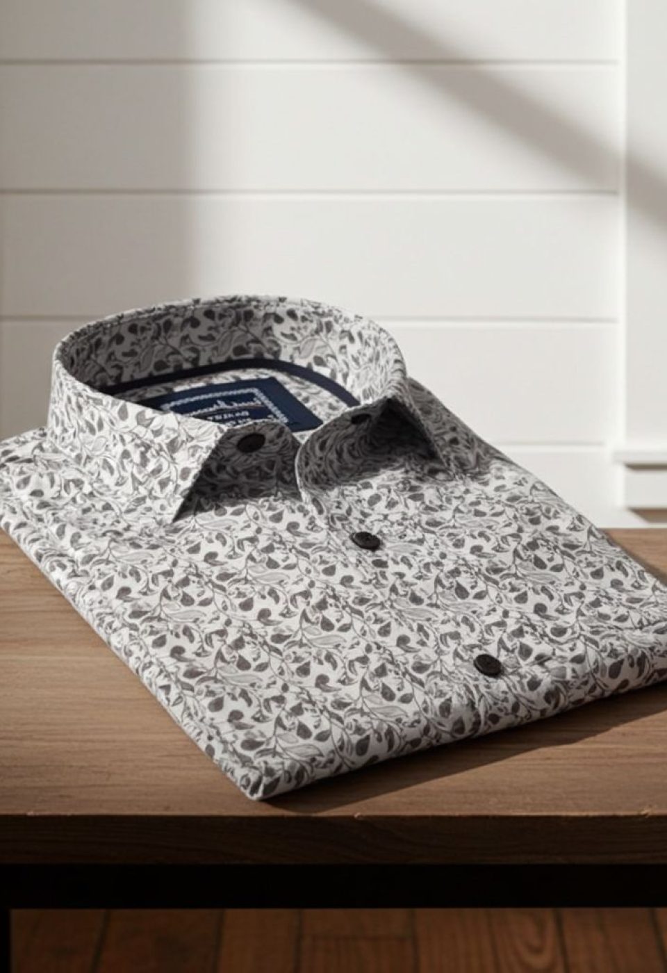 Slim Fit Uzun Kol Desenli Saten Gömlek 3GMK312462001 - Giovanni Fratelli