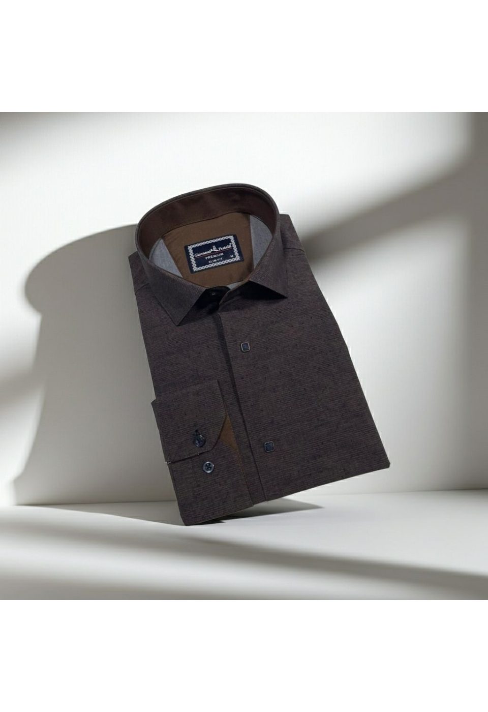 Slim Fit Uzun Kol Desenli Erkek Gömlek 3GMK312465004 - Giovanni Fratelli