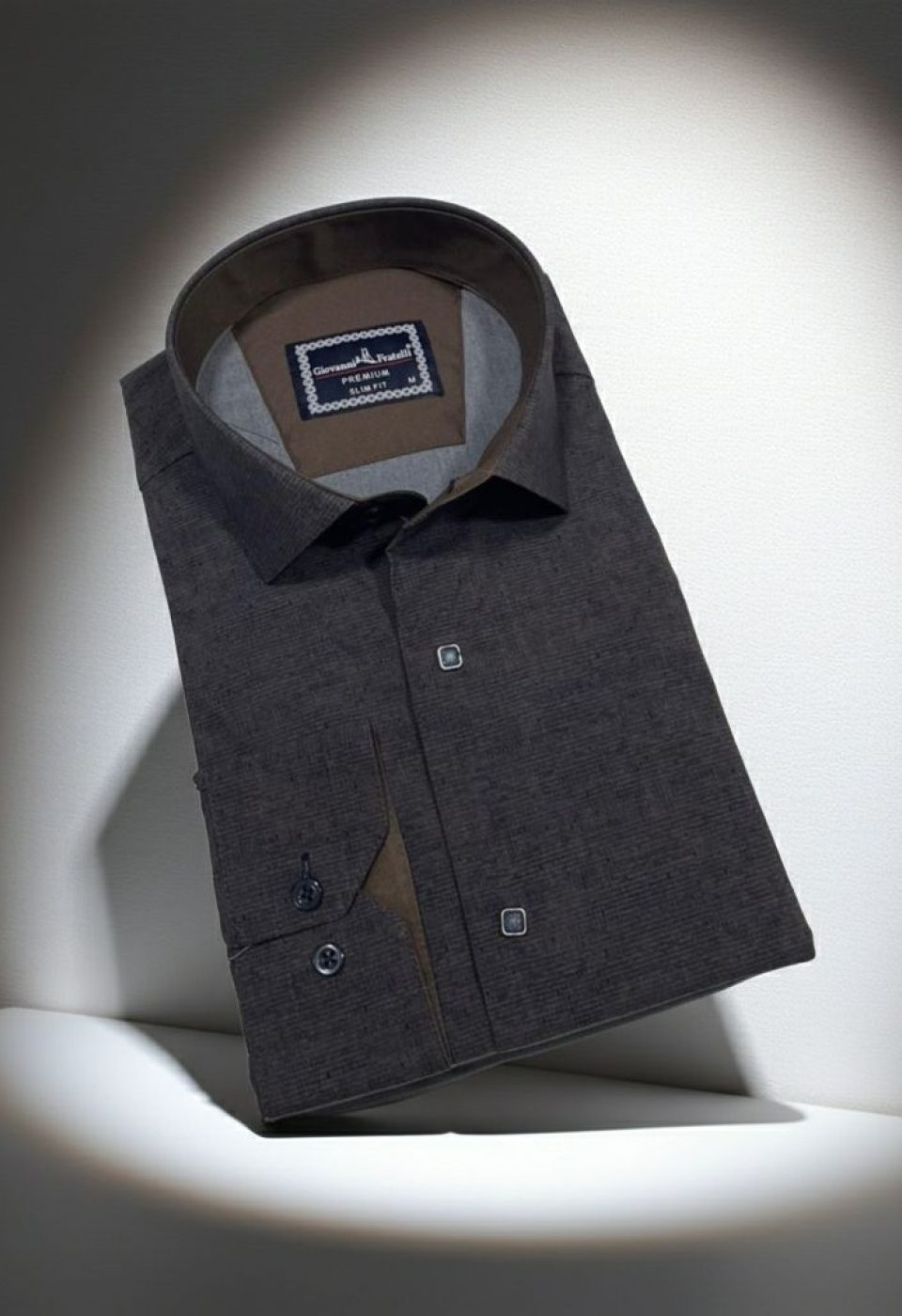 2465 CR KOT 006 Slim Fit Uzun Kol Desenli Erkek Gömlek 3GMK312465006 - Giovanni Fratelli