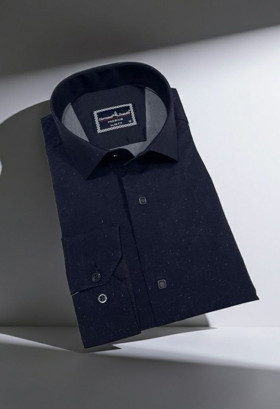 Slim Fit Uzun Kol Desenli Erkek Gömlek 3GMK312465007