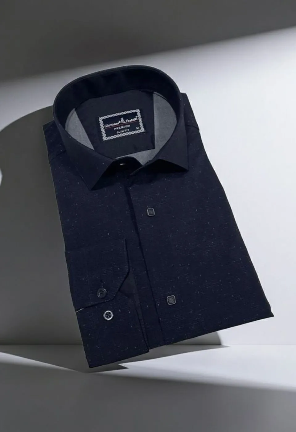 Slim Fit Uzun Kol Desenli Erkek Gömlek 3GMK312465007