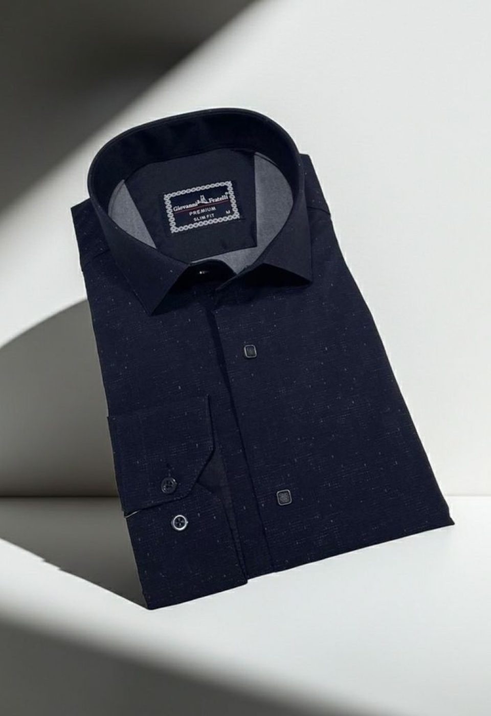 Slim Fit Uzun Kol Desenli Erkek Gömlek 3GMK312465007