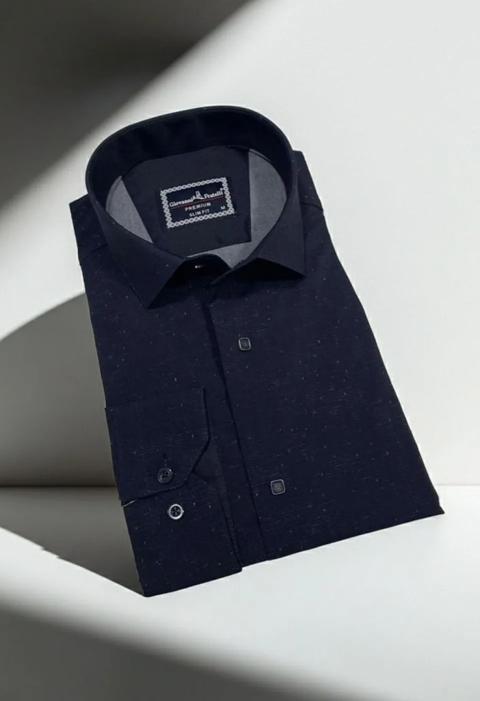 Slim Fit Uzun Kol Desenli Erkek Gömlek 3GMK312465007