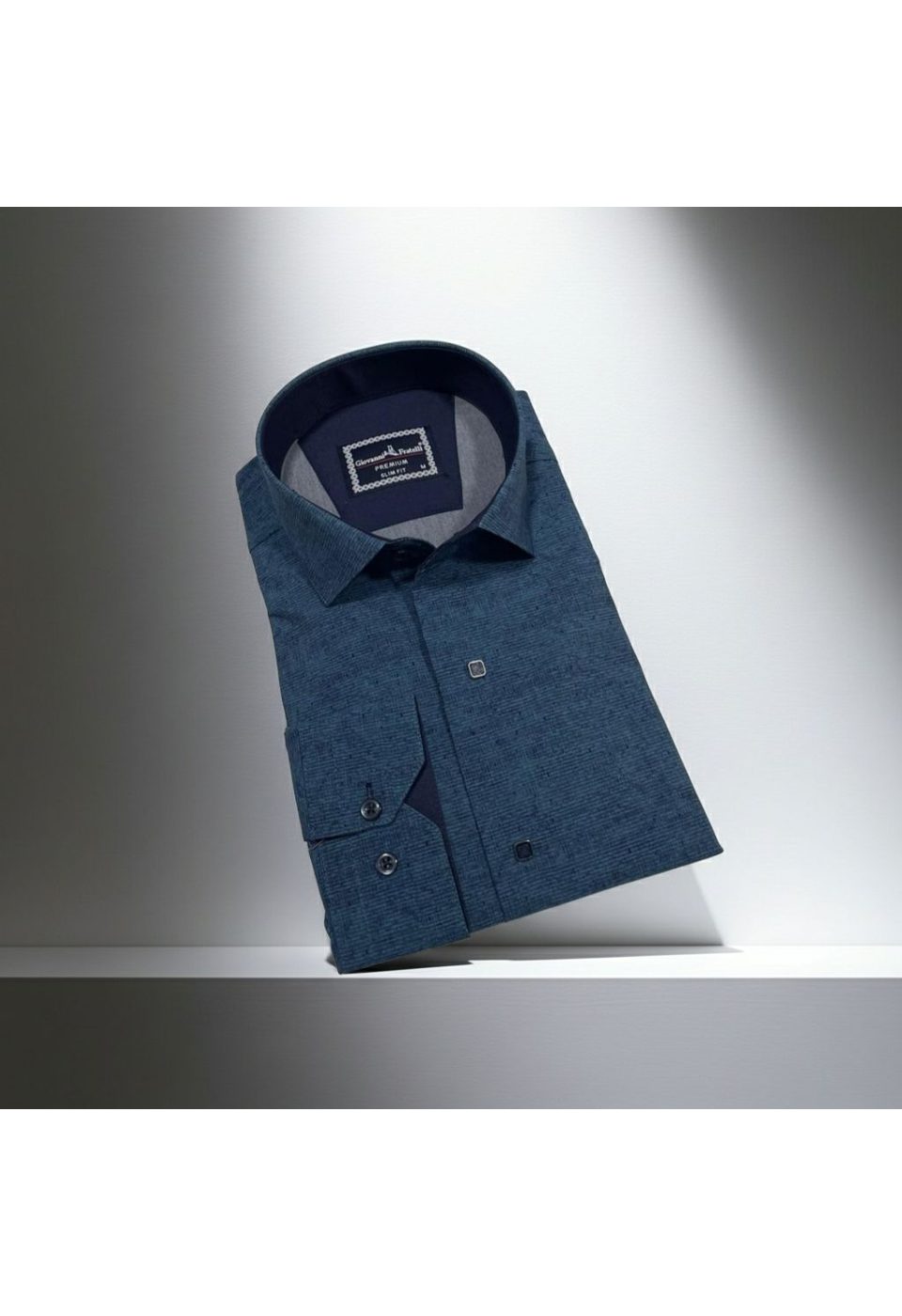 Slim Fit Uzun Kol Desenli Erkek Gömlek 3GMK312465009 - Giovanni Fratelli