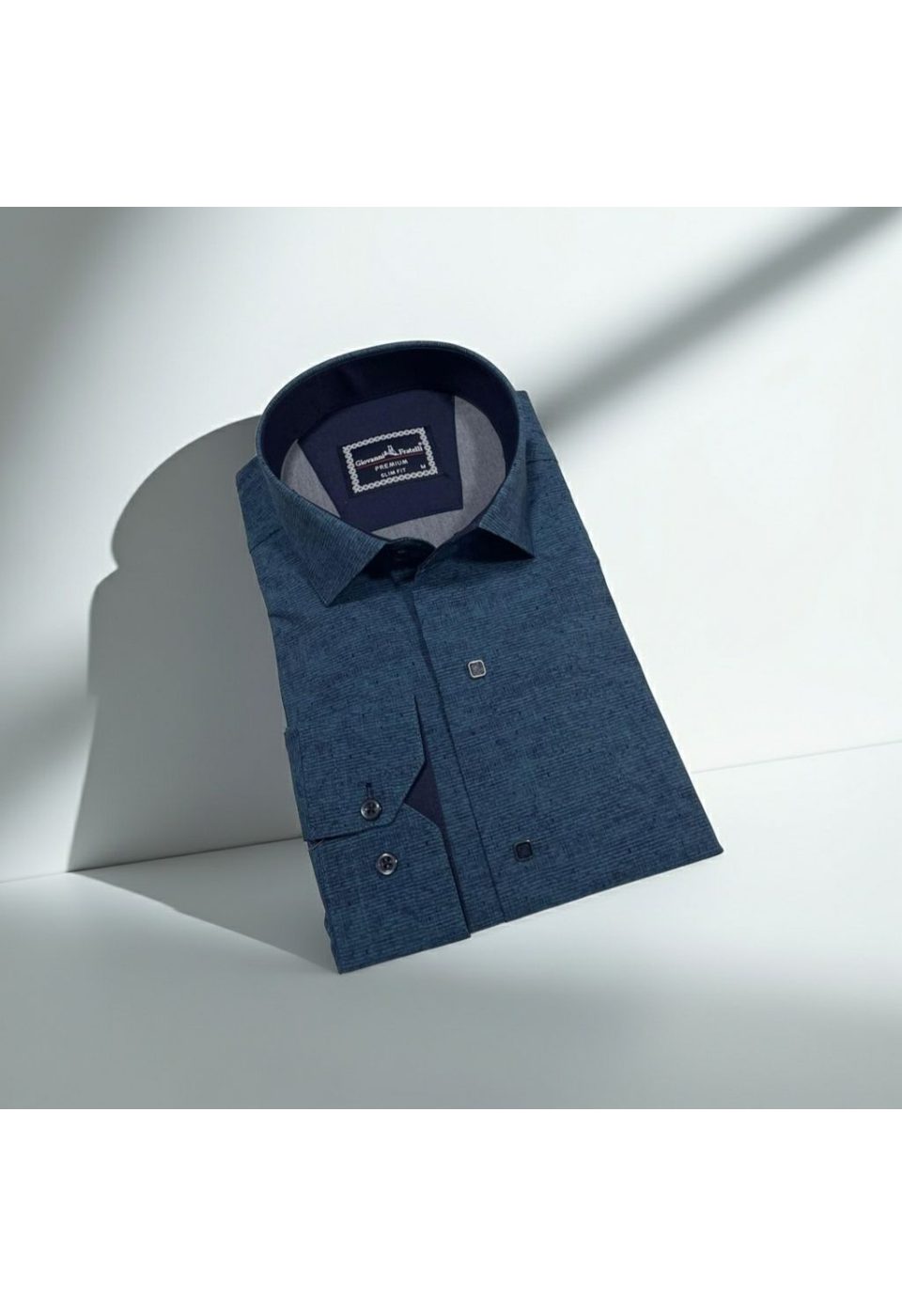 Slim Fit Uzun Kol Desenli Erkek Gömlek 3GMK312465009 - Giovanni Fratelli