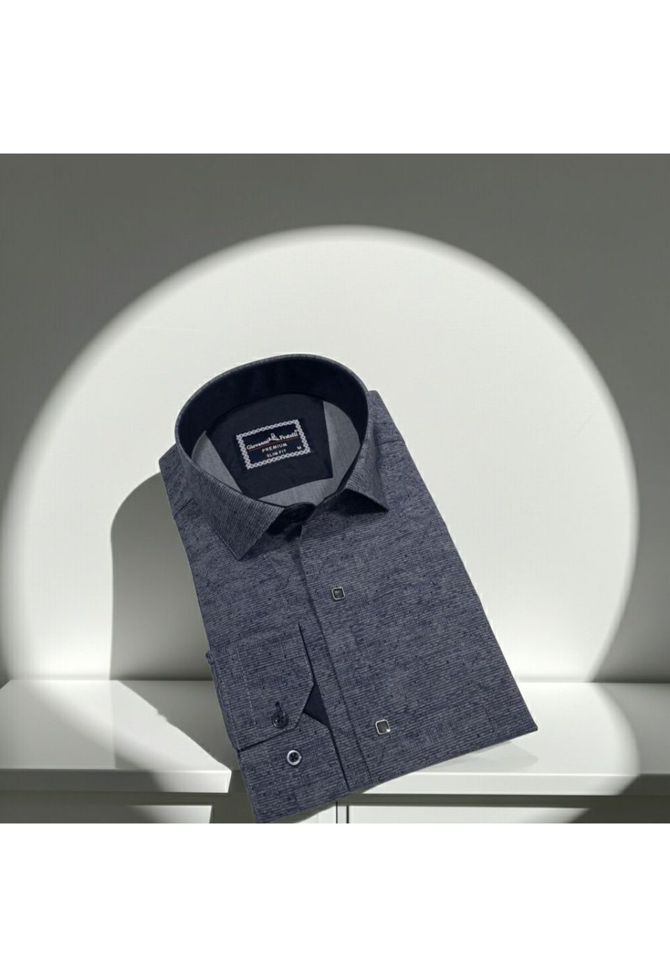 2465 CR KOT 010 Slim Fit Uzun Kol Desenli Erkek Gömlek 3GMK312465010 - Giovanni Fratelli