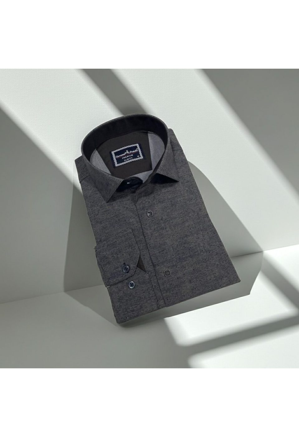 2465 CR KOT 012 Slim Fit Uzun Kol Desenli Erkek Gömlek 3GMK312465012 - Giovanni Fratelli