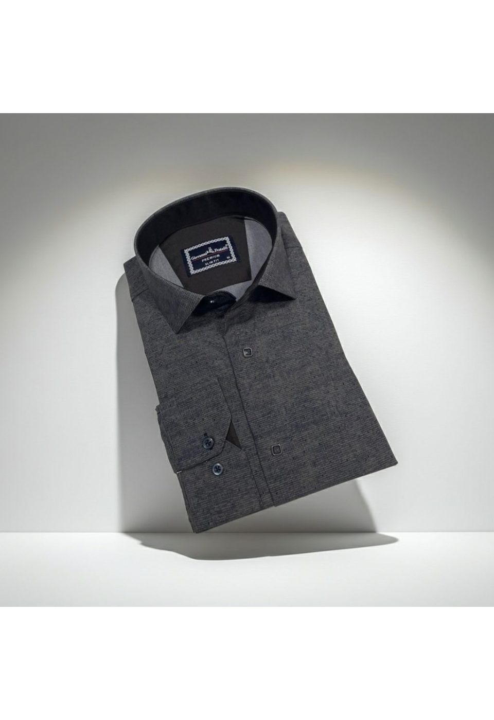 2465 CR KOT 012 Slim Fit Uzun Kol Desenli Erkek Gömlek 3GMK312465012 - Giovanni Fratelli