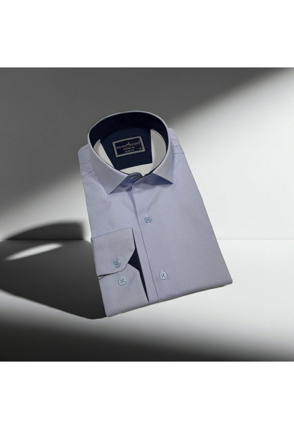 2469 CR SATIN 003 Slim Fit Uzun Kol Desenli Saten Gömlek3GMK312469003 - Giovanni Fratelli