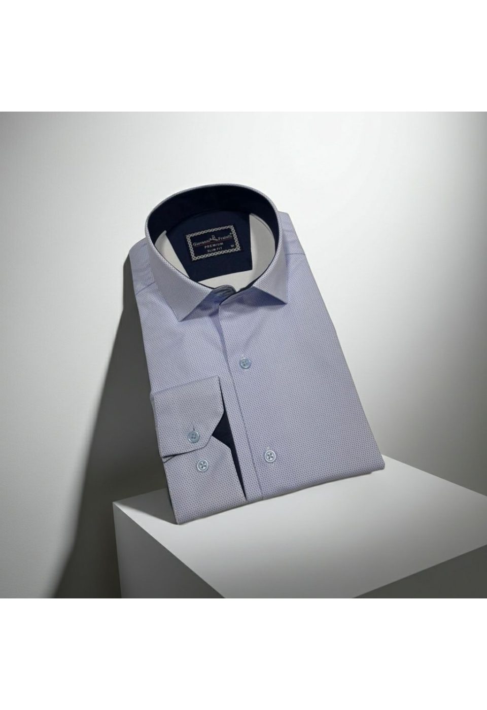 2469 CR SATIN 003 Slim Fit Uzun Kol Desenli Saten Gömlek3GMK312469003 - Giovanni Fratelli