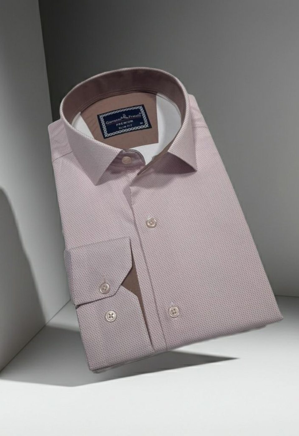 Slim Fit Uzun Kol Desenli Saten Gömlek3GMK312469008