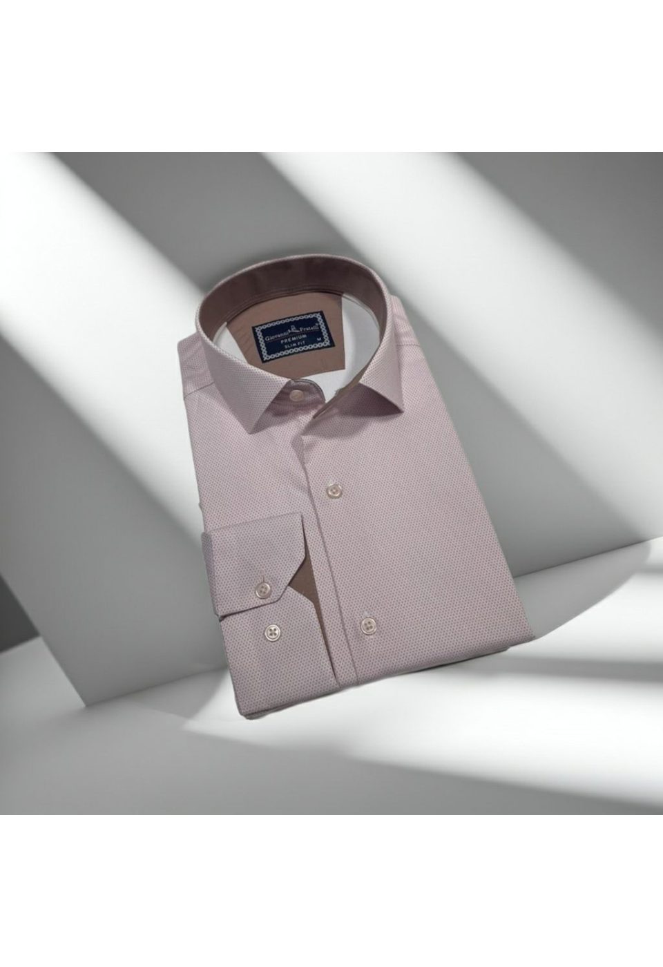 Slim Fit Uzun Kol Desenli Saten Gömlek3GMK312469008 - Giovanni Fratelli