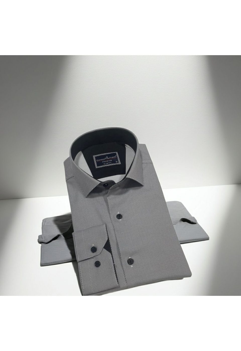 2469 CR SATIN 011 Slim Fit Uzun Kol Desenli Saten Gömlek3GMK312469011 - Giovanni Fratelli