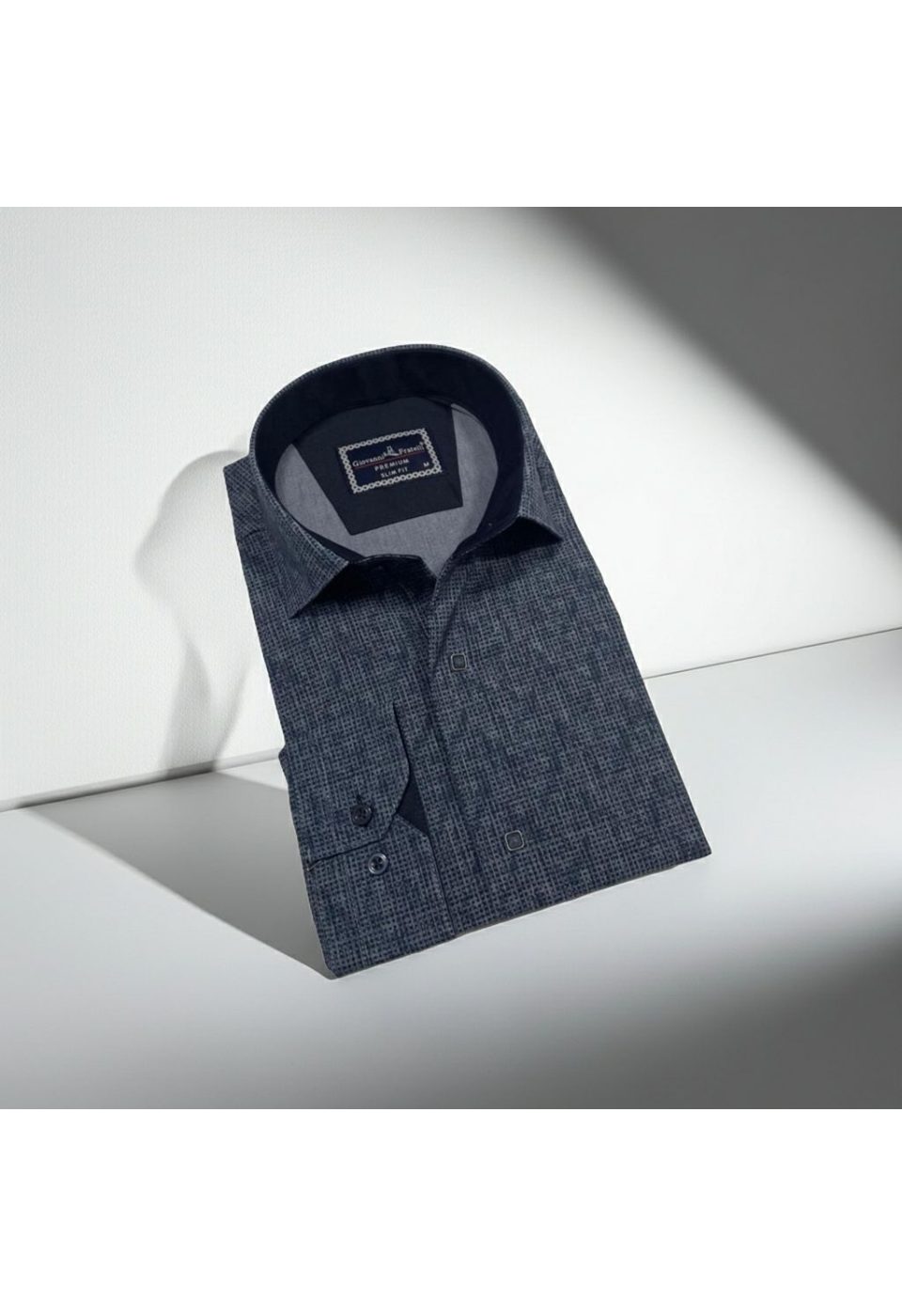 Slim Fit Uzun Kol Desenli Erkek Gömlek 3GMK312470001 - Giovanni Fratelli