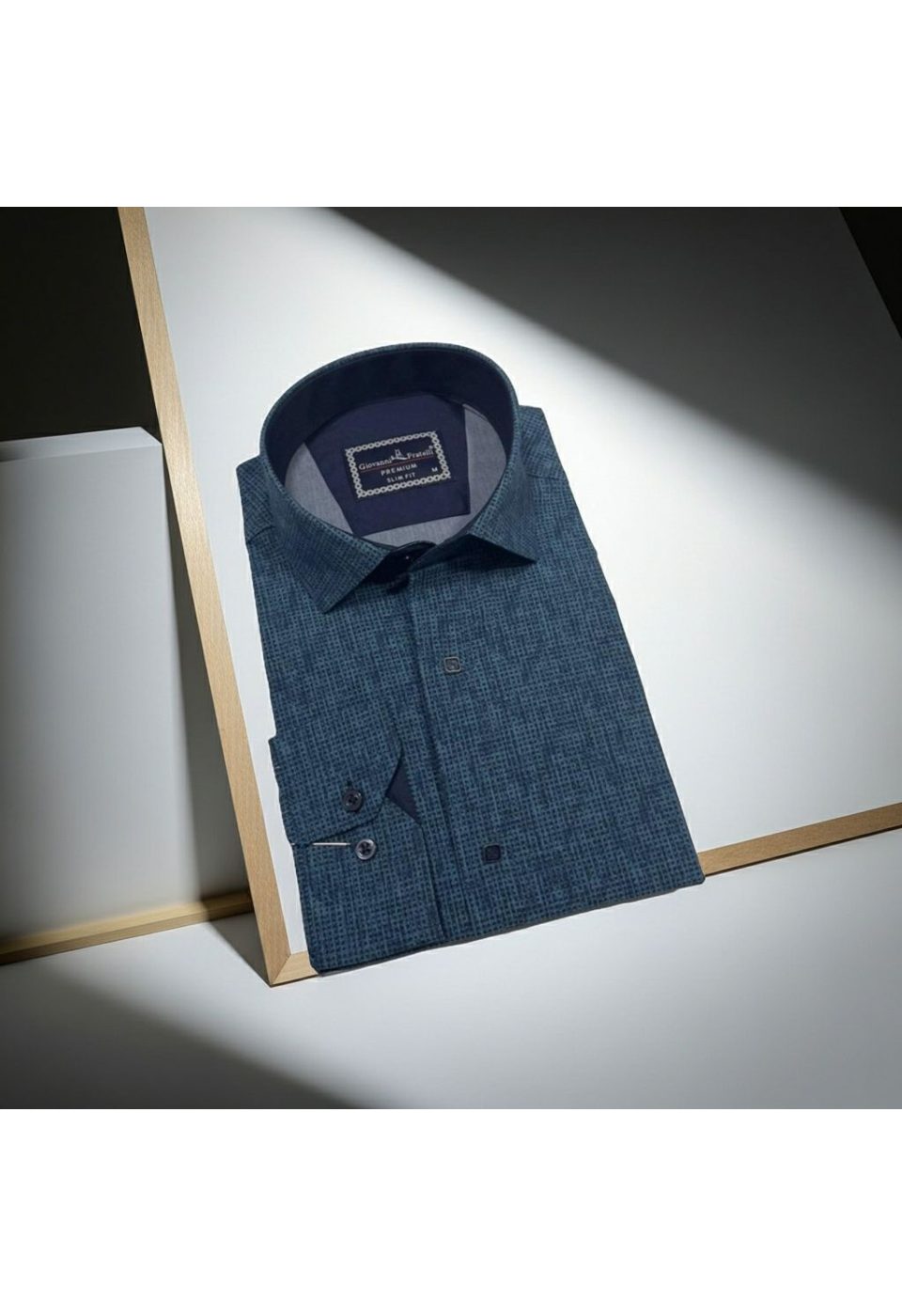 Slim Fit Uzun Kol Desenli Erkek Gömlek 3GMK312470003 - Giovanni Fratelli