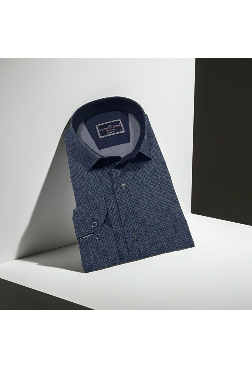 Slim Fit Uzun Kol Desenli Erkek Gömlek 3GMK312470005 - Giovanni Fratelli