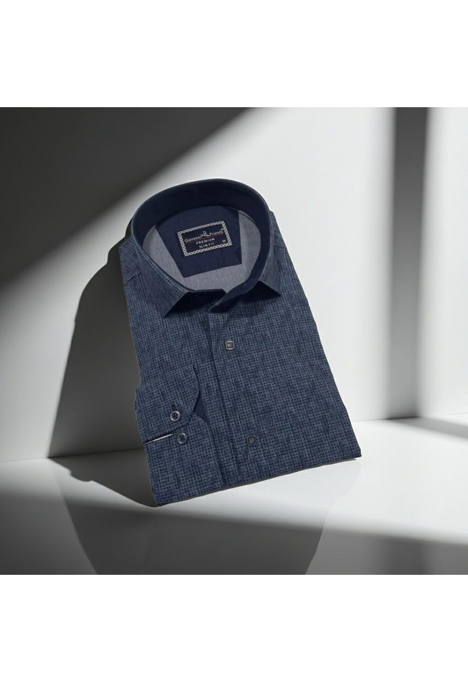 Slim Fit Uzun Kol Desenli Erkek Gömlek 3GMK312470005 - Giovanni Fratelli