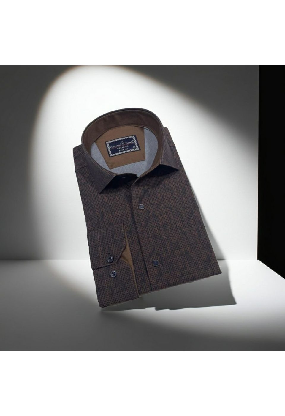 Slim Fit Uzun Kol Desenli Erkek Gömlek 3GMK312470006 - Giovanni Fratelli