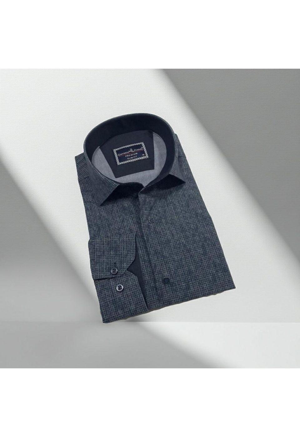 Slim Fit Uzun Kol Desenli Erkek Gömlek 3GMK312470007 - Giovanni Fratelli