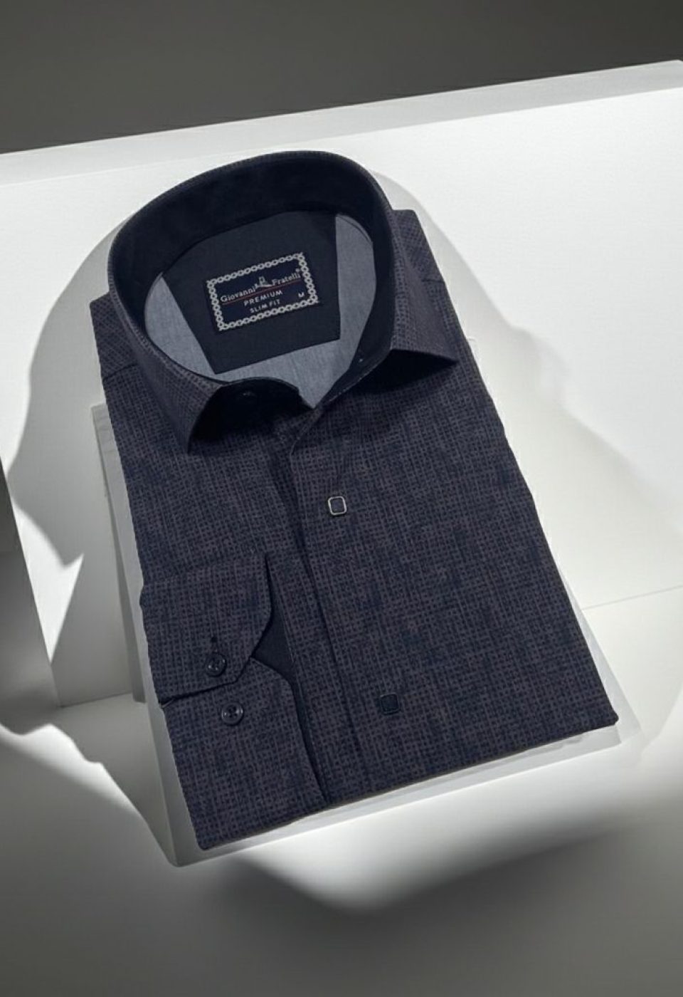 2470 CR KOT 009 Slim Fit Uzun Kol Desenli Erkek Gömlek 3GMK312470009 - Giovanni Fratelli