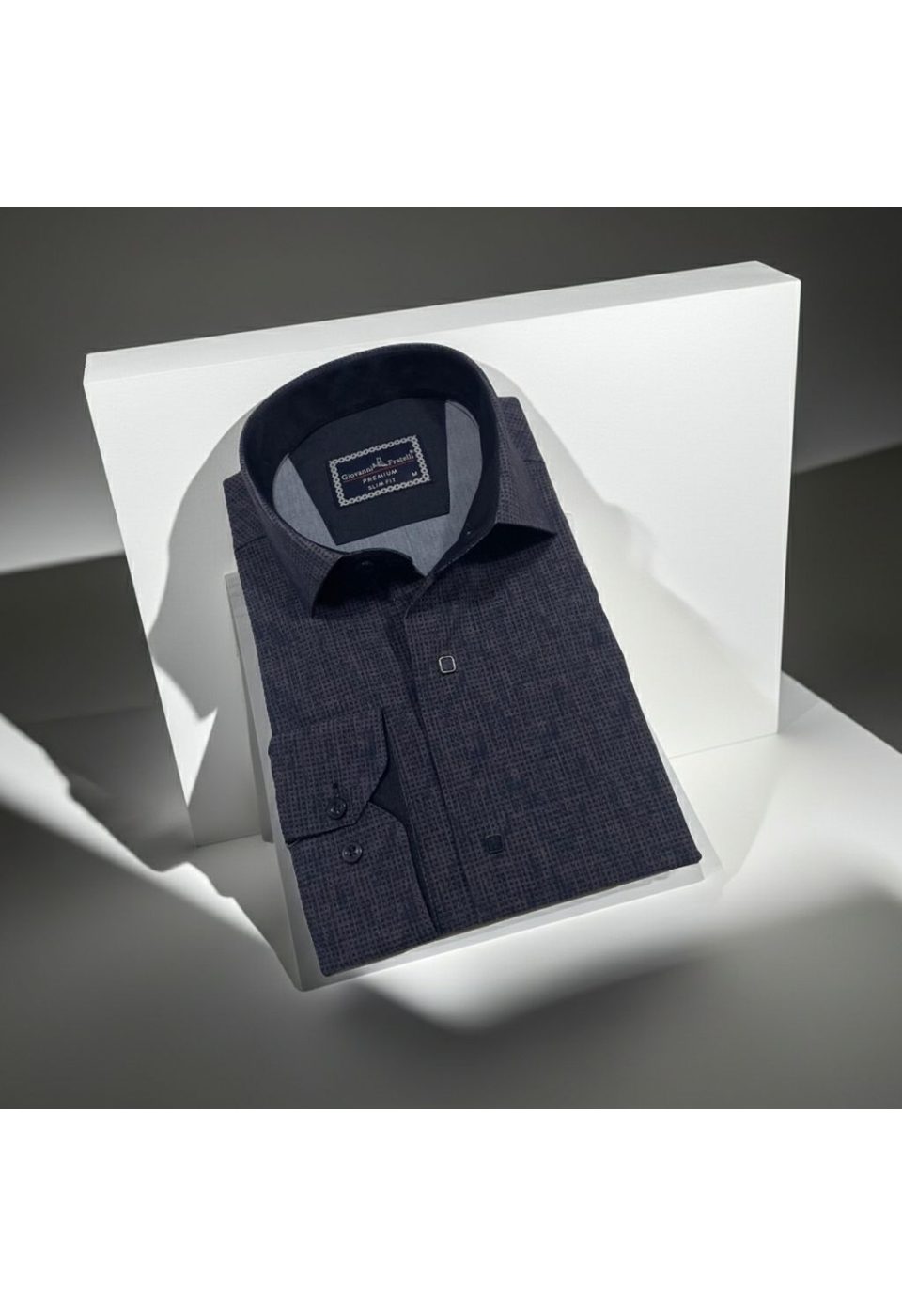 2470 CR KOT 009 Slim Fit Uzun Kol Desenli Erkek Gömlek 3GMK312470009 - Giovanni Fratelli