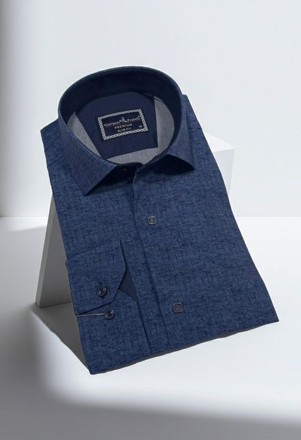 Slim Fit Uzun Kol Desenli Erkek Gömlek 3GMK312471002