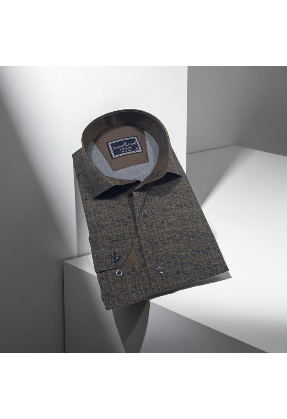 Slim Fit Uzun Kol Desenli Erkek Gömlek 3GMK312471003 - Giovanni Fratelli