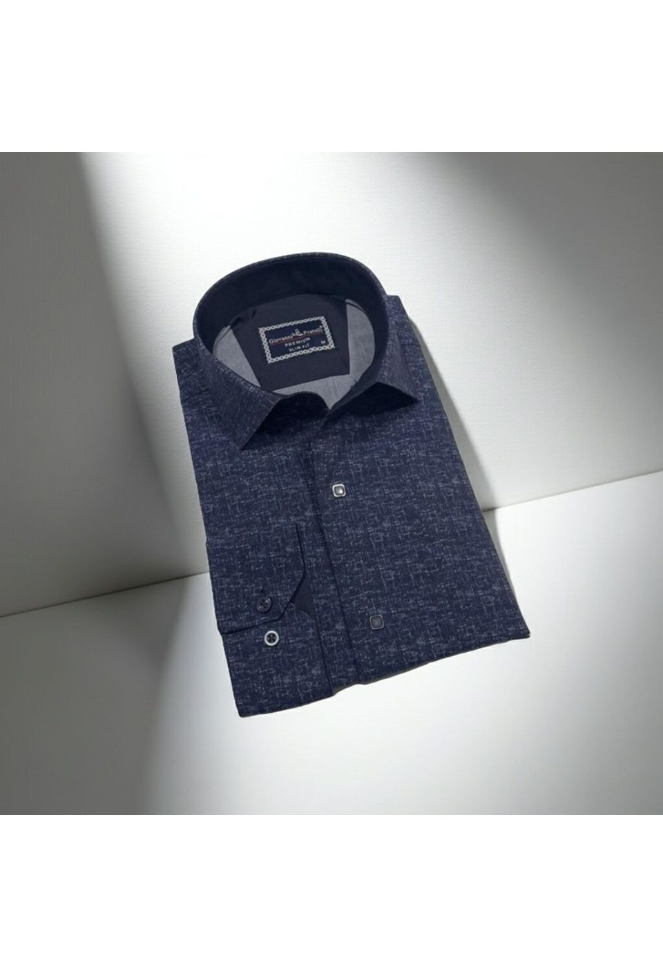 Slim Fit Uzun Kol Desenli Erkek Gömlek 3GMK312471004 - Giovanni Fratelli