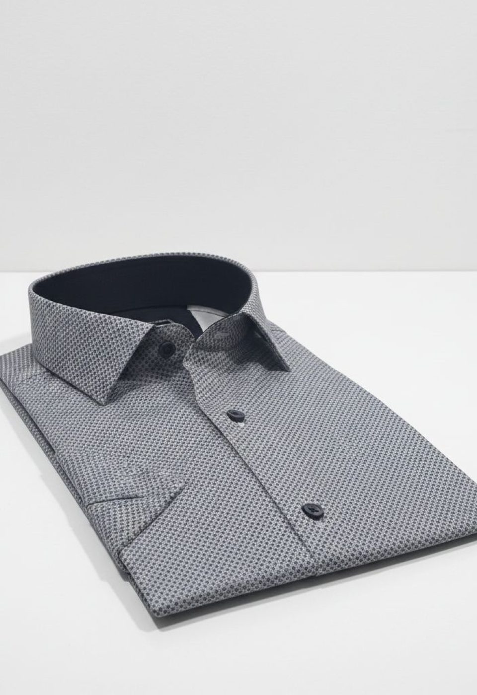 2787 CR K SATIN 001 Slim Fit Kısa Kol Desenli Saten Erkek Gömlek 3GMK312787001 - Giovanni Fratelli