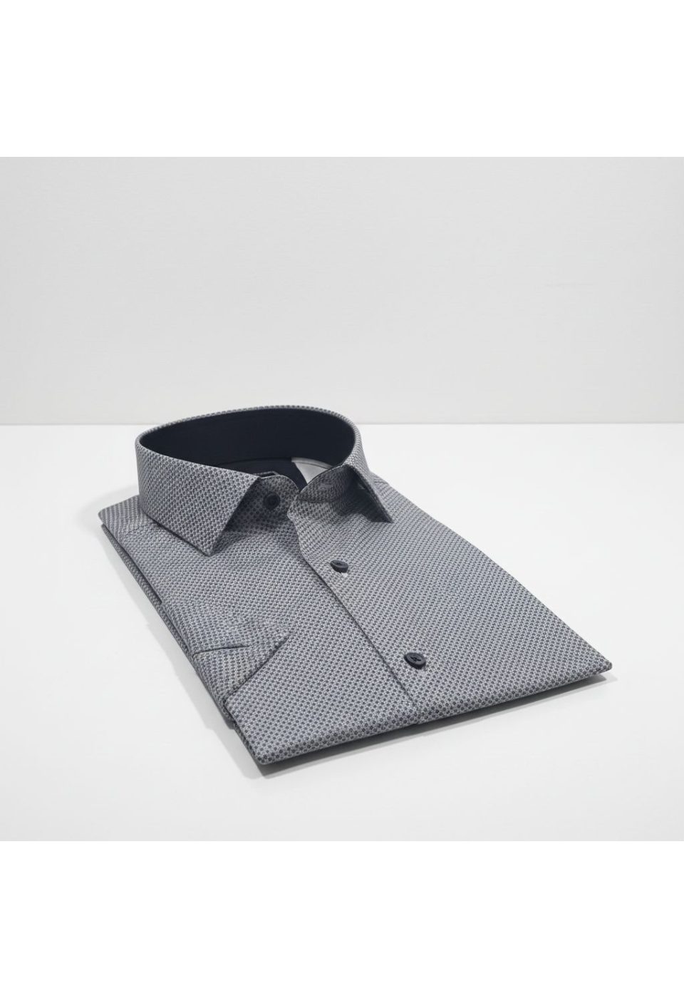 2787 CR K SATIN 001 Slim Fit Kısa Kol Desenli Saten Erkek Gömlek 3GMK312787001 - Giovanni Fratelli